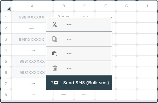 send bulk sms from excel sheet